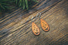 Embossed Birds in Flight Teardrop Earrings