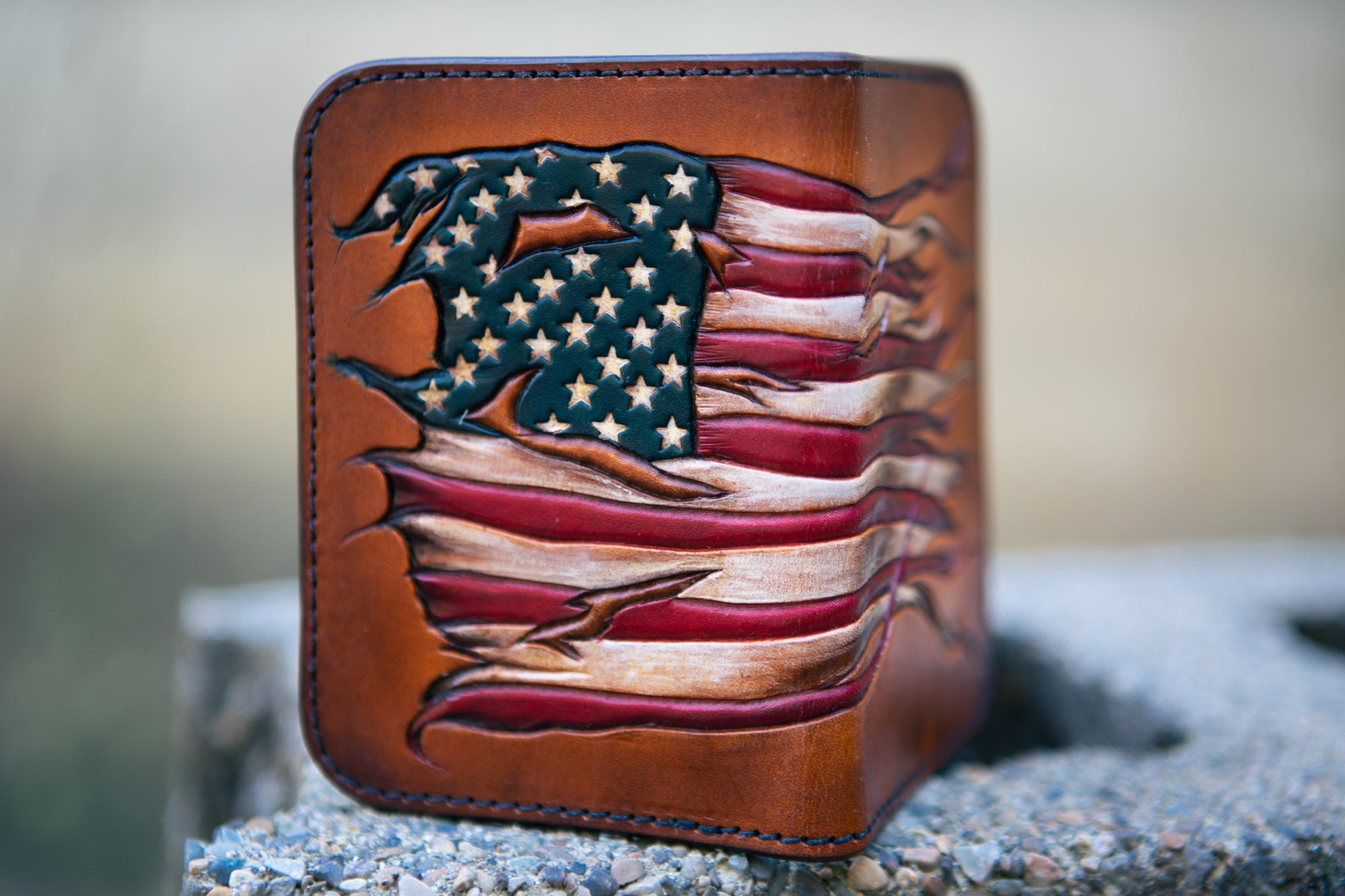 American Flag Bifold Wallet [Custom Handmade to Order]