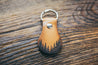 Hand-crafted forest leather key fob